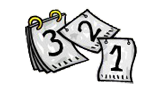 Logo z kartkami kalendarza