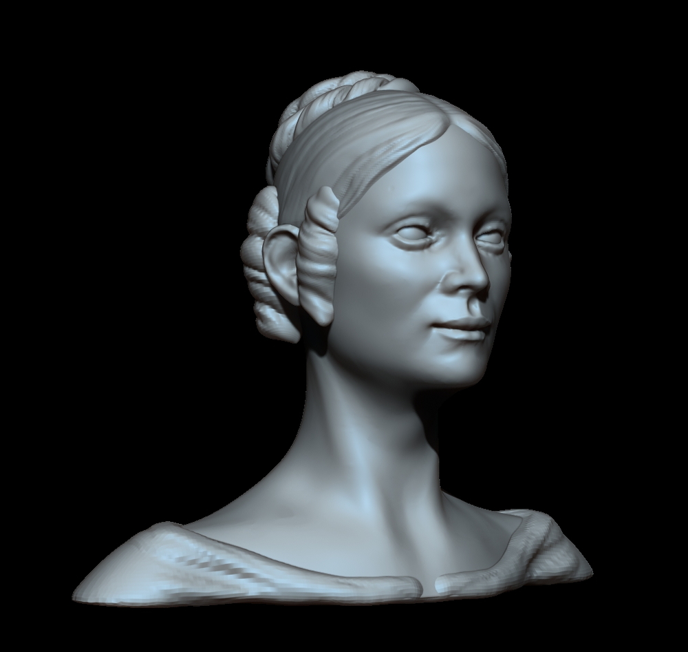 Wizualizacja popiersia Emilii Sczanieckiej w 3D